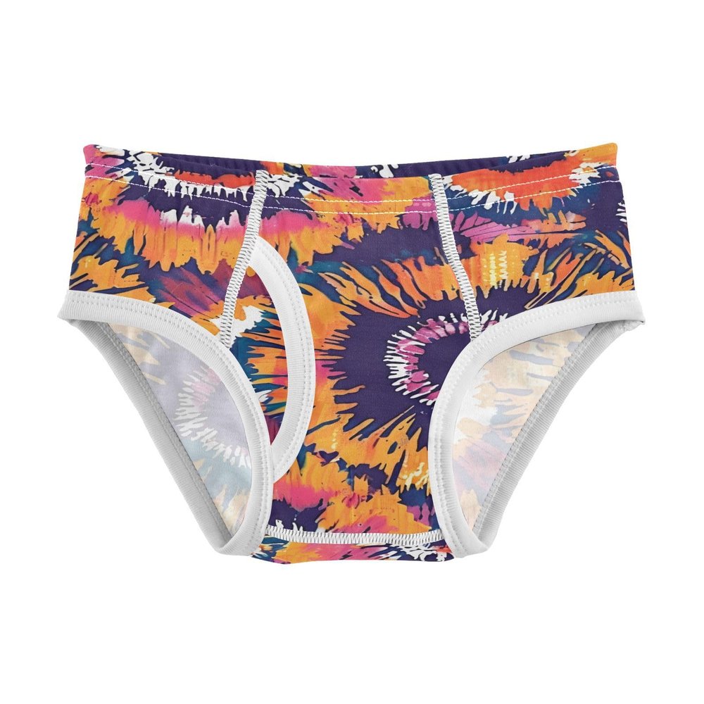 ALAZA Abstract Tie Dye Retro Boys' Briefs Soft Underwear Available in Sizes 2t Multicolor