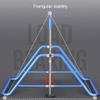 RWGOVLU Gymnastics Bar, Expandable Uneven Bars Gymnastics Triangle Mechanics Safe Stable Metal Frame with Mat for Home Training Fitness Shaping Training Monkey Bars, Blue view 2