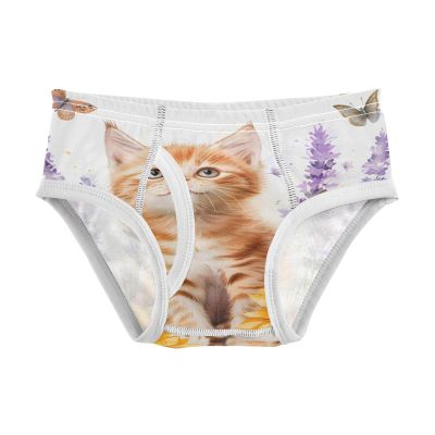 ALAZA Cute Cat Sunflower Butterfly Boys' Briefs Soft Underwear Available in Sizes 2t Multicolor