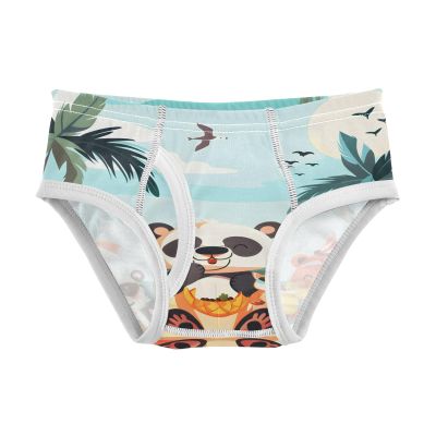 ALAZA Panda Tiger Ocean Beach Boys' Briefs Soft Underwear Available in Sizes 6y Multicolor