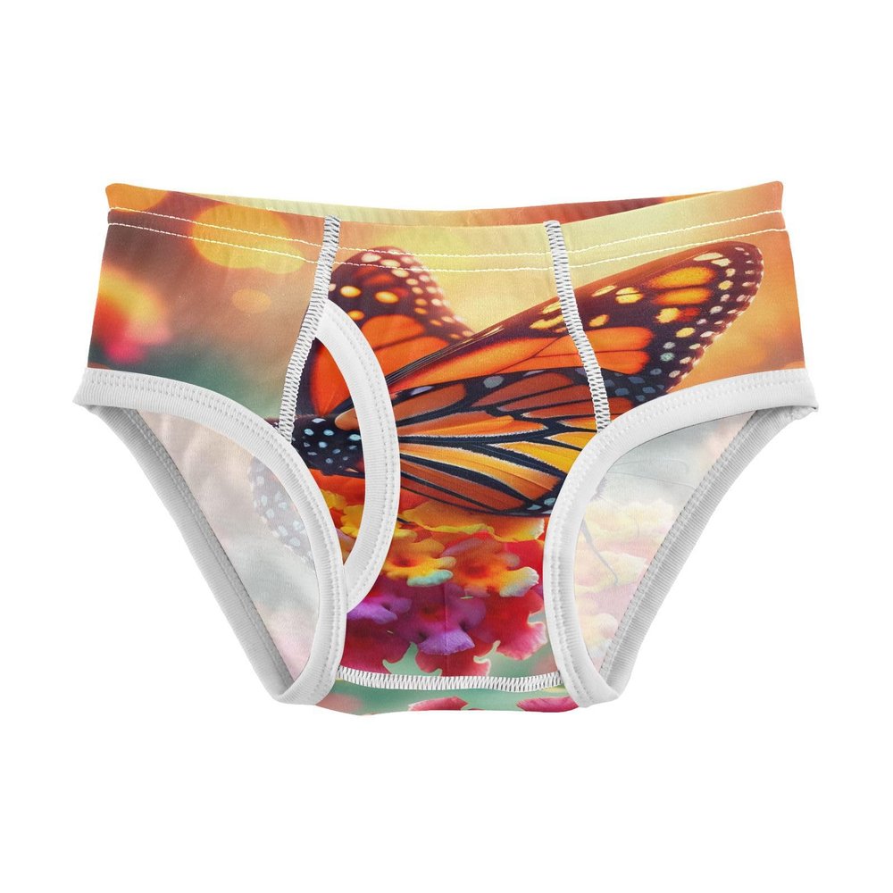 ALAZA Butterfly on Flower Boys' Briefs Soft Underwear Available in Sizes 3t Multicolor
