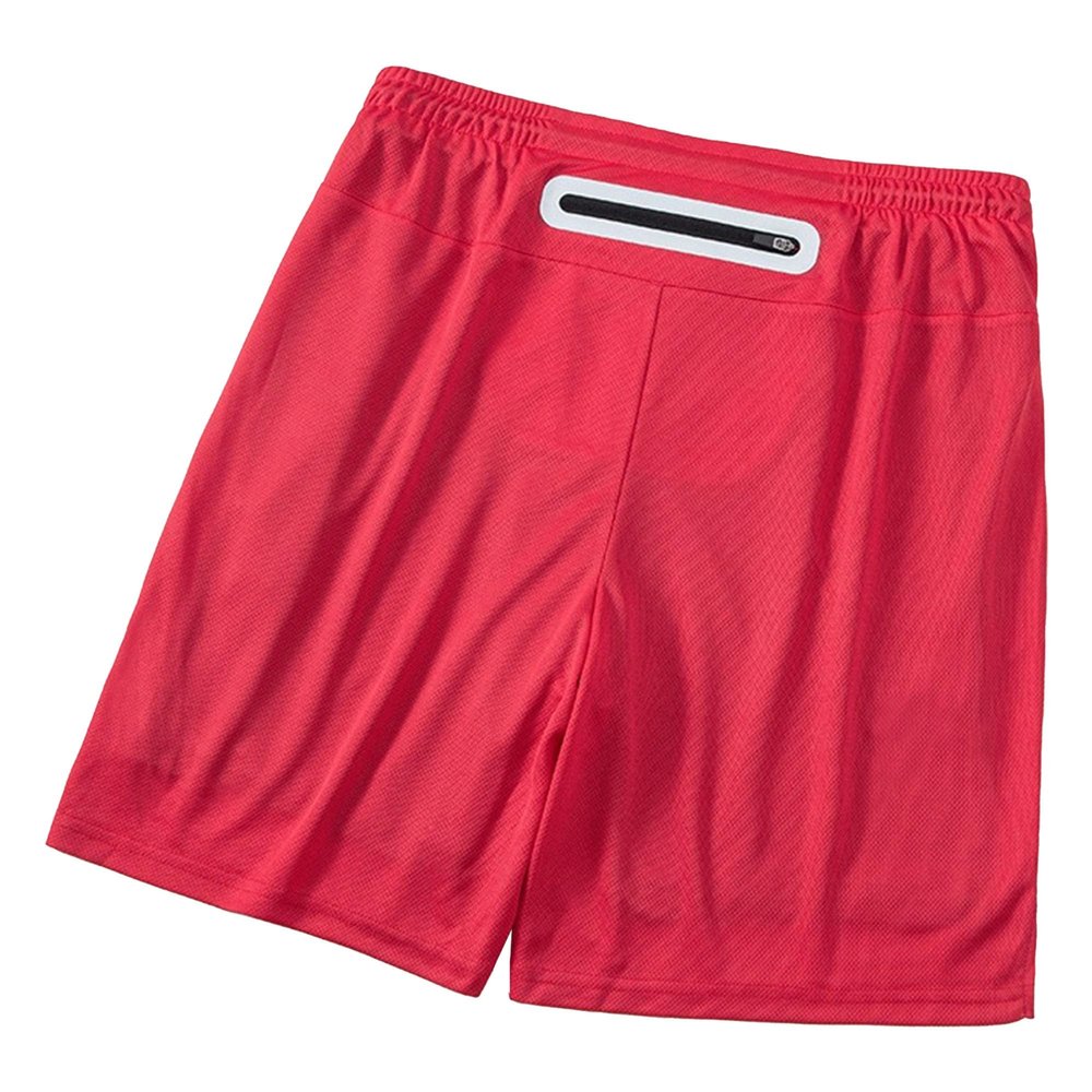 Men's 2 in 1 Outdoor Running Shorts Workout Gym Athletic Shorts with Pockets Lightweight Summer Training Shorts (Red,Medium)