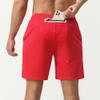 Men's 2 in 1 Outdoor Running Shorts Workout Gym Athletic Shorts with Pockets Lightweight Summer Training Shorts (Red,Medium) view 2