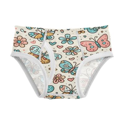 ALAZA Butterfly Flower Love Heart Boys' Briefs Soft Underwear Available in Sizes 8y Multicolor