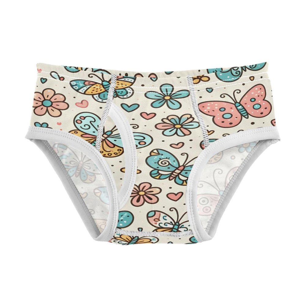 ALAZA Butterfly Flower Love Heart Boys' Briefs Soft Underwear Available in Sizes 8y Multicolor