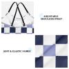 Chessboard Blue Purple Girls One Piece Swimsuits Sport Halter Swimwear Beach Bathing Suit 4T view 3