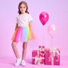 DXTON Girls Tutu Skirt Rainbow Toddler Tulle Ballet Dance Skirt for 2-8 Years SK272,7T view 4