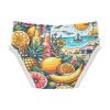 ALAZA Ocean Beach Pineapple Lemon Flower Boys' Briefs Soft Underwear Available in Sizes 5t view 2