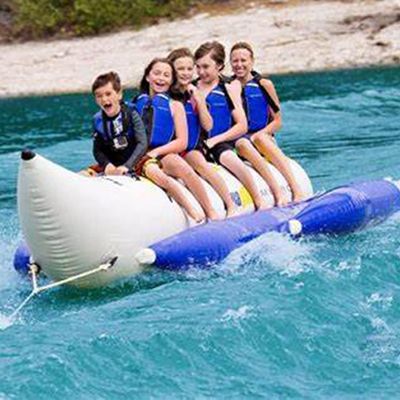 Hlixzoy Inflatable Water Banana Boat, Surfing Water Toy, PVC Inflatable Banana Boat, Suitable for Outdoor Surfing and Rafting,4 People