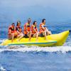 Hlixzoy Outdoor Water Inflatable Banana Boat, PVC Floating Inflatable Boat, Surfboard Sea Motorcycle Surfing Drag Amusement Children's Toy Equipment,3 People view 1
