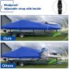 DESHVA Heavy Duty 210D Waterproof Boat Cover, Marine Grade Oxford Cloth All Weather Protection Bass Runabout Boat Cover for Pro-Style, Fishing Boat, TRI-Hull, V-Hull,14x16FT=530x290cm view 3