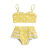 NineFit Basics Infant Girls Vest Bathing Suit Toddler Swimsuit Baby Girl Bikini Sets Kids Swimwear Beach Outfits (Yellow, 5-6 Years) view 1