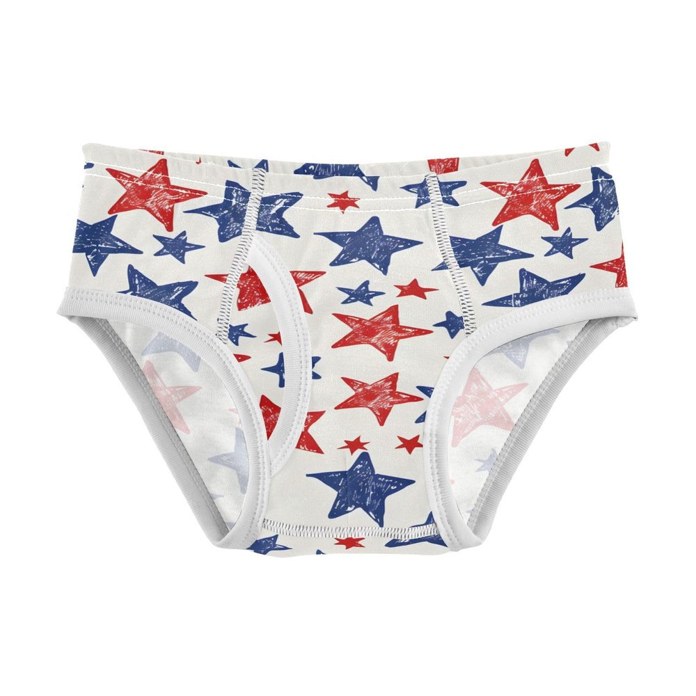 ALAZA American Star Red Blue Boys' Briefs Soft Underwear Available in Sizes 3t