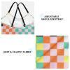 Checkerboard Funky Girls One Piece Swimsuits Colorful Sport Halter Swimwear Beach Bathing Suit 7-8T view 3