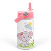 Elephant Water Bottle - Kids Water Bottle with Straw Lid - 12 Oz Insulated Stainless Steel Water Bottles for Kid Girl - Travel Cup for School Sports view 1