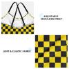 Checkerboard Girls One Piece Swimsuits Black Gold Squares Sport Halter Swimwear Beach Bathing Suit 7-8T view 3