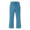 ABOUTYES Capris Pants for Women 2024 Summer Casual Stretch Cotton Linen Capri Pant Drawstring Cropped High Waisted Trousers view 4