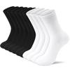 Amutost Women's Thin Cotton Crew Socks  Non-Slip Heel, Breathable & Moisture-Wicking,5-Pack Anti-Slip for Workouts,Casual,Durable Washable Design view 1