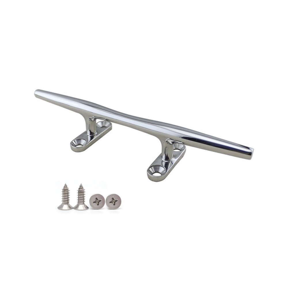 Heavy Duty Marine Boat Cleat 316 Stainless Steel Hollow Base Cleat for Yacht and Boat Use (4/5/6/8/10/12 Inch) Boats Docking