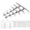 Heavy Duty Marine Boat Cleat 316 Stainless Steel Hollow Base Cleat for Yacht and Boat Use (4/5/6/8/10/12 Inch) Boats Docking view 4