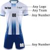 YOCHOIX Custom Soccer Jersey Sports Team Training Soccer Uniforms Personalized Name Number Logo Soccer Jerseys (Standard, White) view 2