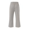 ABOUTYES Capris Pants for Women 2024 Summer Casual Stretch Cotton Linen Capri Pant Drawstring Cropped High Waisted Trousers view 4