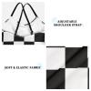 Black White Chessboard Girls One Piece Swimsuits Sport Halter Swimwear Beach Bathing Suit 5-6T view 3