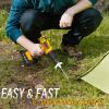 8 Screw in Tent Stakes - Ground Anchors Screw,Ground Anchors Screw in - Tent Stakes Heavy Duty,8 Screw in Tent Stakes Stainless Steel,8 Inch Screw in Tent Stakes for Drill (12*White+Sleeve) view 2