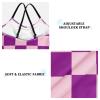 Checkerboard Purple Pink Girls One Piece Swimsuits Sport Halter Swimwear Beach Bathing Suit 5-6T view 3