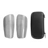 Yuecoom Soccer Shin Guards,1Pair Lightweight and Breathable Shin Guard Sleeves with Storage Bag Carbon Fiber Shin Pads for Soccer(M-Silver) view 1