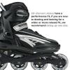 Panther Inline Skates for Men with Adjustable Strap, 82mm Wheels - Soft Boot Fit and Comfortable Inline Skates for Street Hockey, Roller Derby & Long-Distance Skating (10.0-Gray/Black) view 2