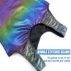 TENVDA Girls Leotards for Gymnastics Biketard Size 4t 5t Holographic Black Stretchy Sleeveless Tumbling Unitard view 4