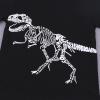 AMIMOJY Boys Toddler Kids Summer 2024 New Clothes Cartoon Dinosaur Print Solid Tops Shorts with Pocket 2Pcs Outfits Set, Black view 3