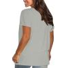 NineFit Basics blusas mujer Plus Size Women Summer Tops 2024 Trendy O-Neck Short Sleeve T-Shirts Blouses Loose Comfy Clothing Tunics Tee Shirts plus size tunics Gray, Small view 3