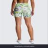 Aoxjox Trinity Workout Biker Shorts for Women Tummy Control High Waisted Exercise Athletic Gym Running Yoga Short 6" (Green Flower Print, Medium) view 3