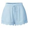 ABOUTYES Summer Shorts for Women 2024 Trendy Causal Loose Pleated High Waisted Shorts Beach Lace Lounge Short Pants Plus Size view 1