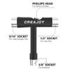 CREAJOY Roller Skate Tools Multi-Functional Portable Skateboard T Tool All in one (Black) view 2