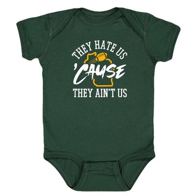 Green Bay - They Hate Us 'Cause They Ain't Us Baby Bodysuit for Football Fans (Green Bay, 12M)