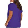 Generic blusas casuales de mujer bonitas Plus Size Women Summer Tops 2024 Trendy O-Neck Short Sleeve T-Shirts Blouses Loose Comfy Clothing Tunics Tee Shirts plus size tunics Purple, Small view 3
