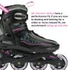 5th Element Lynx Inline Skates Women Adjustable Strap, 80mm Wheels Soft Boot Fit for Comfort | Roller Derby Long Distance Skating for Recreational Fitness & Street Hockey (10.0-Purple/Black) view 2