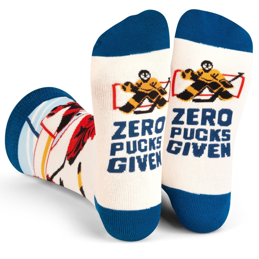 Lavley Zero Pucks Given Hockey Socks - Gift for Hockey Players and Fans, for Men and Women