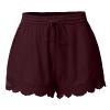 ABOUTYES Summer Shorts for Women 2024 Trendy Causal Loose Pleated High Waisted Shorts Beach Lace Lounge Short Pants Plus Size view 1
