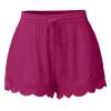 ABOUTYES Summer Shorts for Women 2024 Trendy Causal Loose Pleated High Waisted Shorts Beach Lace Lounge Short Pants Plus Size view 1