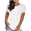 Generic Blusas de Mujer Plus Size Women Summer Tops 2024 Trendy O-Neck Short Sleeve T-Shirts Blouses Loose Comfy Clothing Tunics Tee Shirts Summer Popular Items White, Large view 1
