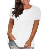 Generic Blusas de Mujer Plus Size Women Summer Tops 2024 Trendy O-Neck Short Sleeve T-Shirts Blouses Loose Comfy Clothing Tunics Tee Shirts Summer Popular Items White, Large view 2