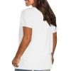 Generic Blusas de Mujer Plus Size Women Summer Tops 2024 Trendy O-Neck Short Sleeve T-Shirts Blouses Loose Comfy Clothing Tunics Tee Shirts Summer Popular Items White, Large view 3