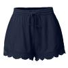 ABOUTYES Summer Shorts for Women 2024 Trendy Causal Loose Pleated High Waisted Shorts Beach Lace Lounge Short Pants Plus Size view 1