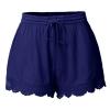 ABOUTYES Summer Shorts for Women 2024 Trendy Causal Loose Pleated High Waisted Shorts Beach Lace Lounge Short Pants Plus Size view 1