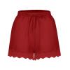 ABOUTYES Summer Shorts for Women 2024 Trendy Causal Loose Pleated High Waisted Shorts Beach Lace Lounge Short Pants Plus Size view 1