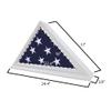 ARRAWIS Flag Display Case, Thick Bottom Edge Military Flag Box with High Transparent Glass Front, Solid Wood Wall Mounted Flag Case Shadow Box for 5'x9.5' American Veteran Burial Flag (White color) view 2
